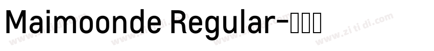 Maimoonde Regular字体转换